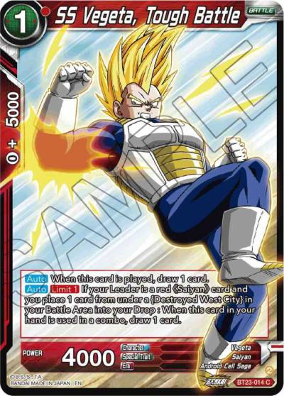 SS Vegeta Tough Battle Foil BT23-014 Perfect Combination Dragonball Super card