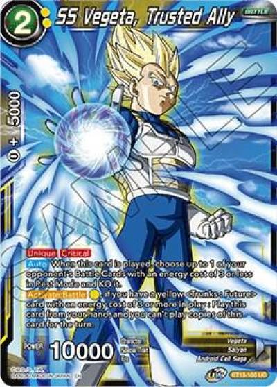 SS Vegeta Trusted Ally BT13-100 Supreme Rivalry Dragonball Super card