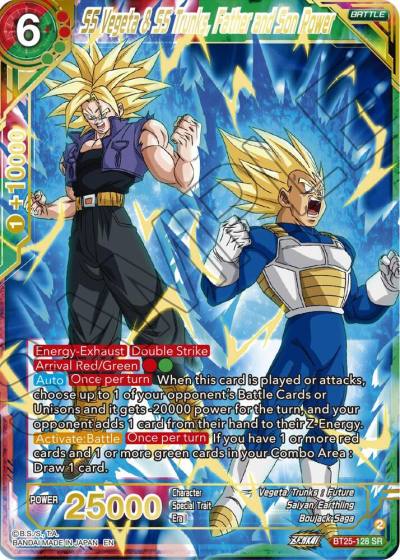 SS Vegeta and SS Trunks Father and Son Power BT25-128 Legend of the Dragon Balls Dragonball Super card