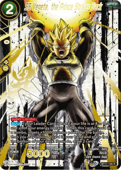 SS Vegeta the Prince Strikes Back Alternate Art BT11-130 Special Anniversary Set 2021 Dragonball Super card