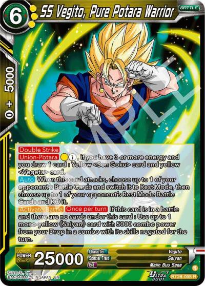 SS Vegito Pure Potara Warrior BT28-098 Prismatic Clash Dragonball Super card