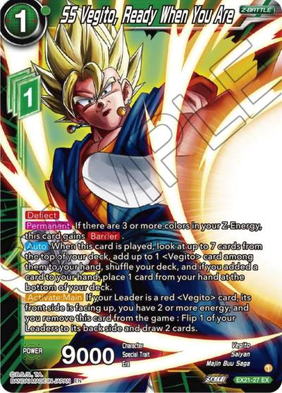 SS Vegito Ready When You Are EX21-27 5th Anniversary Set Dragonball Super card