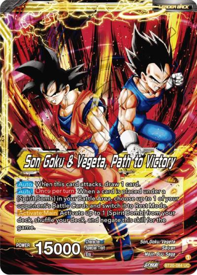 SS Vegito Son Goku and Vegeta Path to Victory Foil BT20-084 Power Absorbed Dragonball Super card