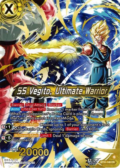 SS Vegito Ultimate Warrior BT31-146 Impact Beyond Dimensions Dragonball Super card