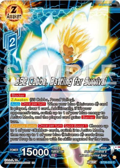SS2 Cabba Battling for Survival BT26-033 Ultimate Advent Dragonball Super card