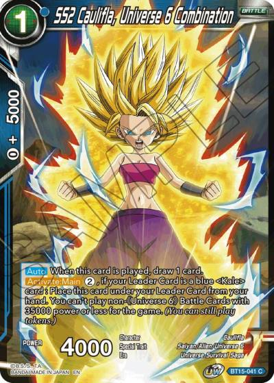 SS2 Caulifla Universe 6 Combination BT15-041 Saiyan Showdown Dragonball Super card