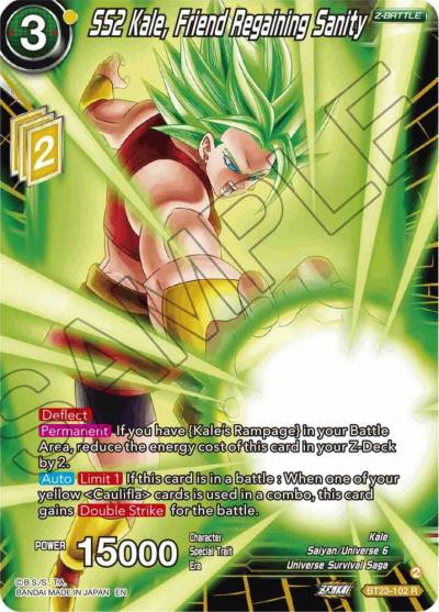 SS2 Kale Friend Regaining Sanity Foil BT23-102 Perfect Combination Dragonball Super card