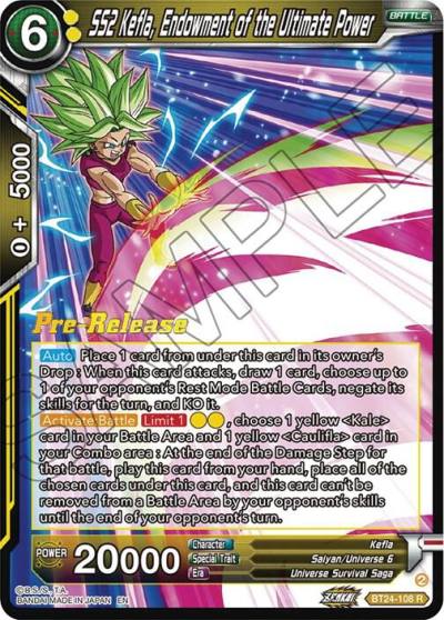 SS2 Kefla Endowment of the Ultimate Power BT24-108 Beyond Generations Pre-Release Cards Dragonball Super card