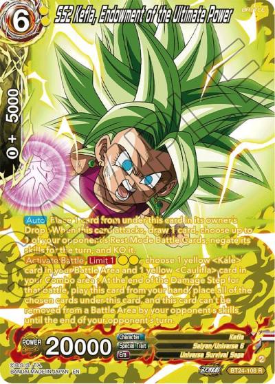 SS2 Kefla Endowment of the Ultimate Power Collector Booster Silver BT24-108 Beyond Generations Dragonball Super card