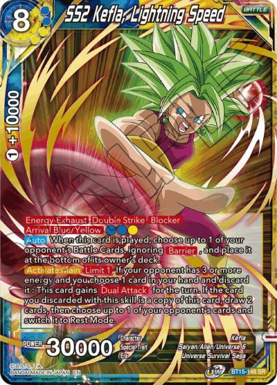 SS2 Kefla Lightning Speed BT15-148 Saiyan Showdown Dragonball Super card