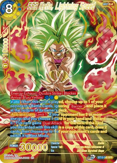 SS2 Kefla Lightning Speed SPR BT15-148 Saiyan Showdown Dragonball Super card