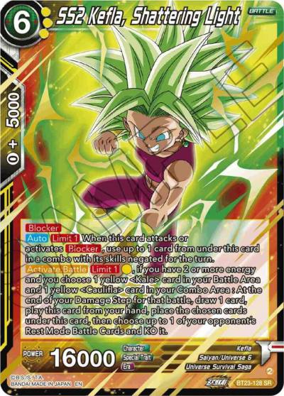 SS2 Kefla Shattering Light BT23-128 Perfect Combination Dragonball Super card