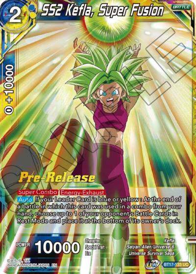 SS2 Kefla Super Fusion BT17-133 Ultimate Squad Pre-Release Cards Dragonball Super card