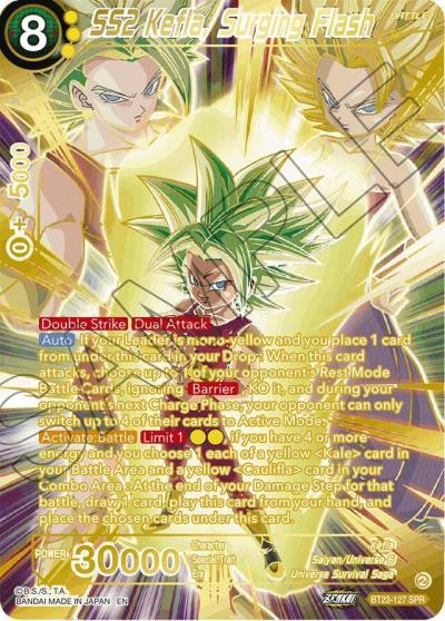 SS2 Kefla Surging Flash SPR BT23-127 Perfect Combination Dragonball Super card