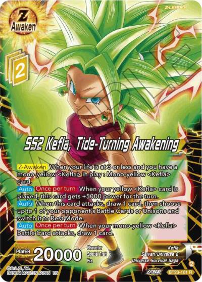 SS2 Kefla Tide Turning Awakening BT23-101 Perfect Combination Dragonball Super card