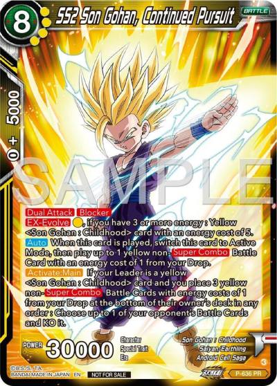 SS2 Son Gohan Continued Pursuit Zenkai Series Tournament Pack Vol9 P-636 Promotion Cards Dragonball Super card