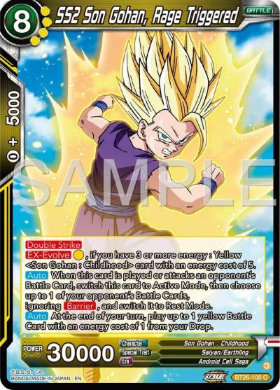 SS2 Son Gohan Rage Triggered BT26-100 Ultimate Advent Dragonball Super card