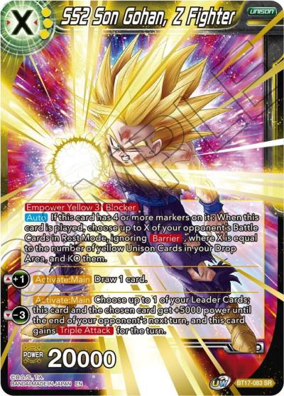 SS2 Son Gohan Z Fighter BT17-083 Ultimate Squad Dragonball Super card