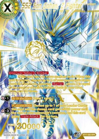 SS2 Son Gohan Z Fighter SPR BT17-083 Ultimate Squad Dragonball Super card