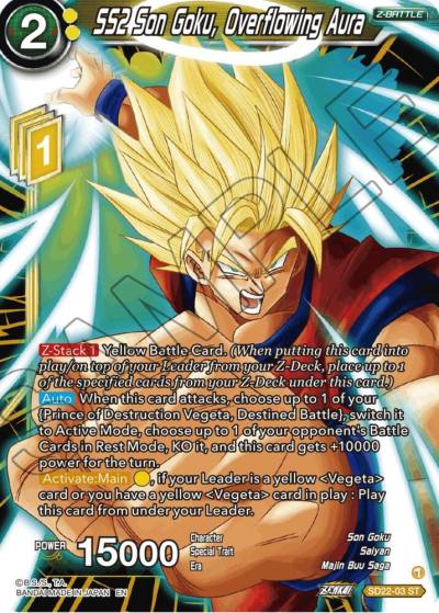SS2 Son Goku Overflowing Aura SD22-03 Power Absorbed Dragonball Super card