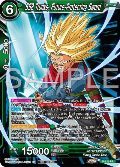 SS2 Trunks Future Protecting Sword Zenkai Series Tournament Pack Vol9 P-633 Promotion Cards Dragonball Super card