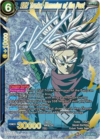 SS2 Trunks Memories of the Past SPR Signature BT7-030 Assault of the Saiyans Dragonball Super card