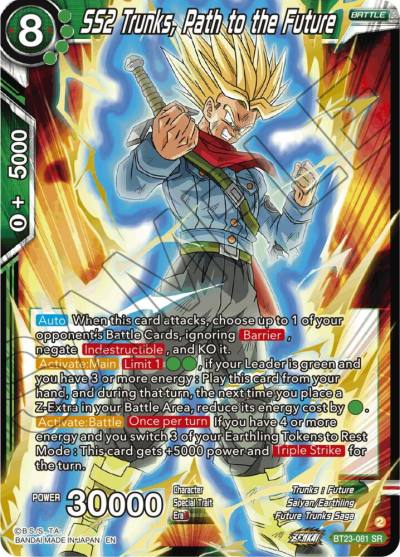 SS2 Trunks Path to the Future BT23-081 Perfect Combination Dragonball Super card