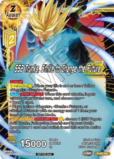 SS2 Trunks Strike to Change the Future Z03 Dash Pack P-467 Promotion Cards Dragonball Super card