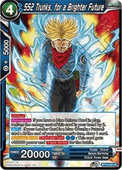 SS2 Trunks for a Brighter Future BT10-043 Rise of the Unison Warrior Dragonball Super card