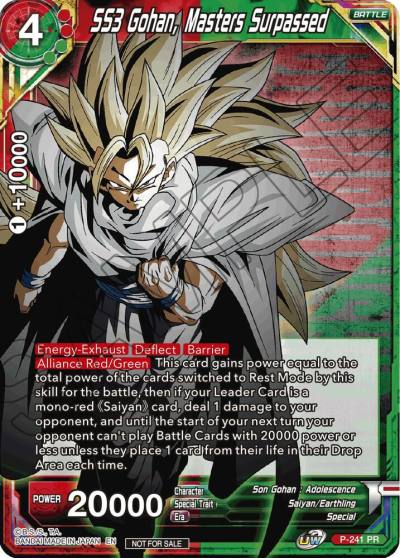 SS3 Gohan Masters Surpassed P-241 Promotion Cards Dragonball Super card