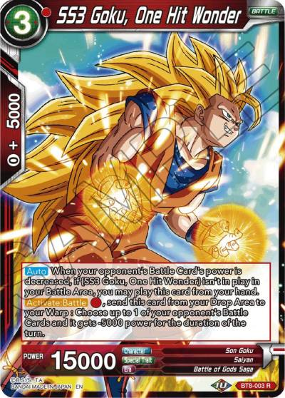 SS3 Goku One Hit Wonder BT8-003 Malicious Machinations Dragonball Super card