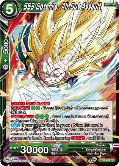 SS3 Gotenks All Out Assault Foil BT11-081 Vermilion Bloodline Dragonball Super card