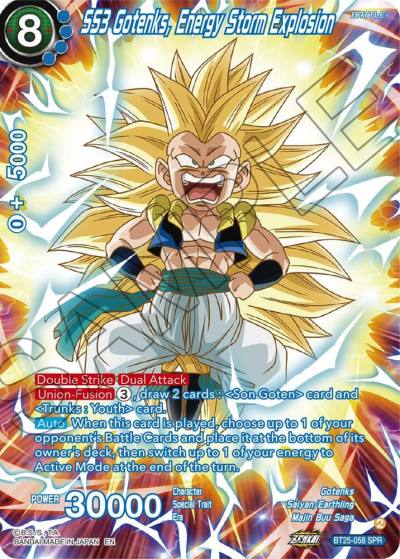 SS3 Gotenks Energy Storm Explosion SPR BT25-058 Legend of the Dragon Balls Dragonball Super card