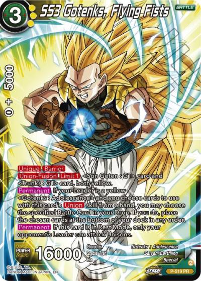 SS3 Gotenks Flying Fists P-519 Promotion Cards Dragonball Super card