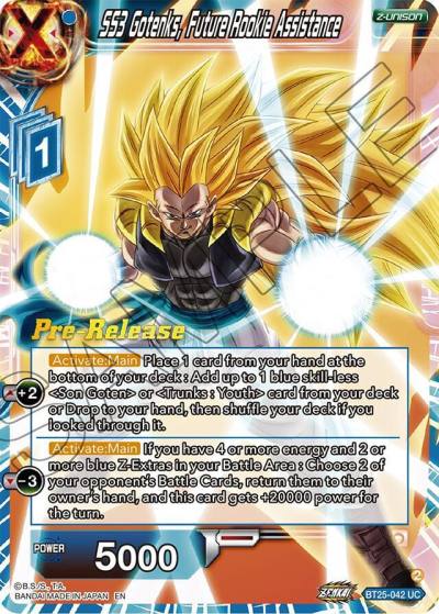SS3 Gotenks Future Rookie Assistance BT25-042 Legend of the Dragon Balls Pre-Release Cards Dragonball Super card