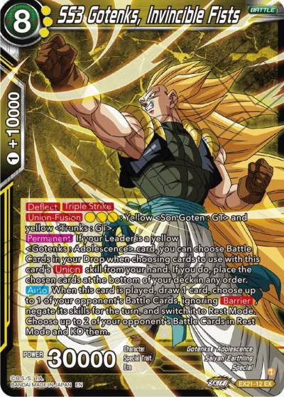 SS3 Gotenks Invincible Fists EX21-12 5th Anniversary Set Dragonball Super card