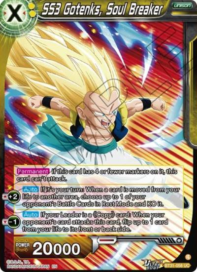 SS3 Gotenks Soul Breaker BT31-058 Impact Beyond Dimensions Dragonball Super card