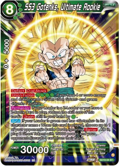 SS3 Gotenks Ultimate Rookie SD19-04 Dawn of the Z-Legends Dragonball Super card