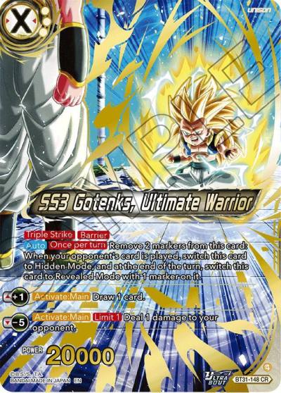 SS3 Gotenks Ultimate Warrior BT31-148 Impact Beyond Dimensions Dragonball Super card