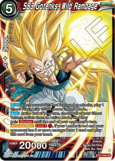 SS3 Gotenks Wild Rampage BT31-006 Impact Beyond Dimensions Dragonball Super card
