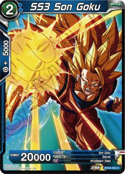 SS3 Son Goku BT24-033 Beyond Generations Dragonball Super card