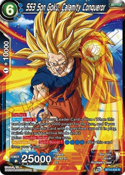 SS3 Son Goku Calamity Conqueror BT14-035 Cross Spirits Dragonball Super card