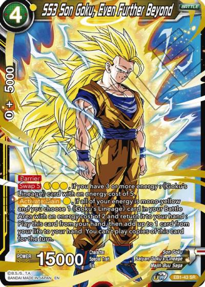 SS3 Son Goku Even Further Beyond EB1-43 Battle Evolution Booster Dragonball Super card