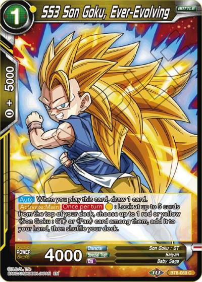 SS3 Son Goku Ever Evolving BT8-069 Malicious Machinations Dragonball Super card