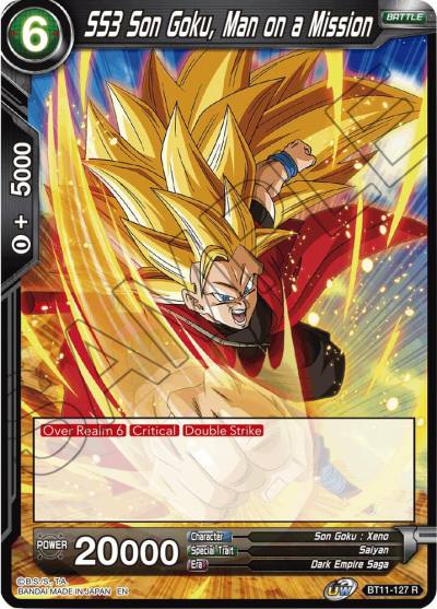 SS3 Son Goku Man on a Mission BT11-127 Vermilion Bloodline Dragonball Super card