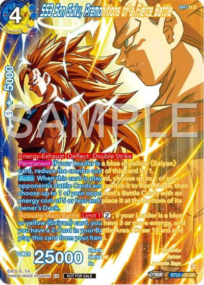 SS3 Son Goku Premonitions of a Fierce Battle Premium Alt Art Card Set 2024 Vol2 BT22-135 Promotion Cards Dragonball Super card