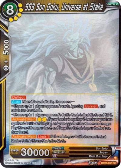 SS3 Son Goku Universe at Stake Hologram BT20-095 Power Absorbed Dragonball Super card