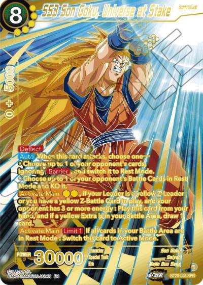 SS3 Son Goku Universe at Stake SPR BT20-095 Power Absorbed Dragonball Super card