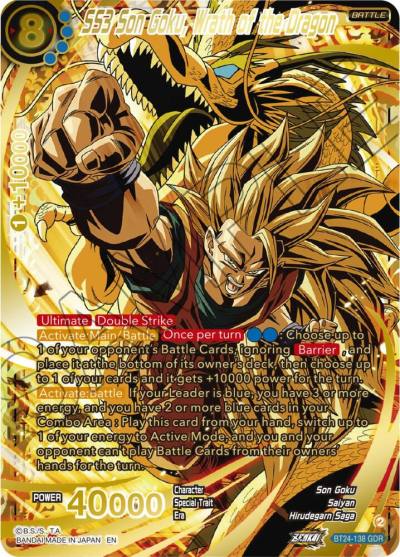 SS3 Son Goku Wrath of the Dragon GDR BT24-138 Beyond Generations Dragonball Super card