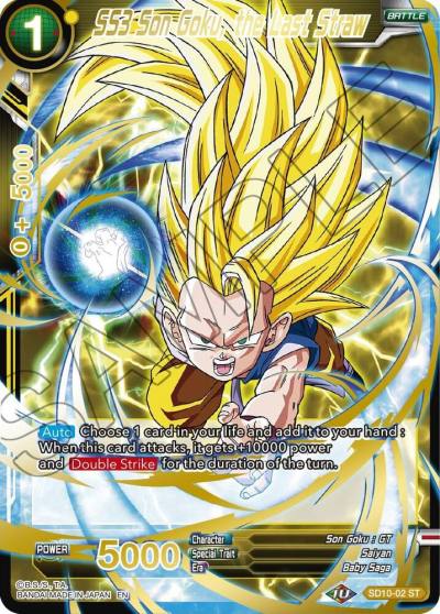 SS3 Son Goku the Last Straw Gold Stamped SD10-02 Mythic Booster Dragonball Super card